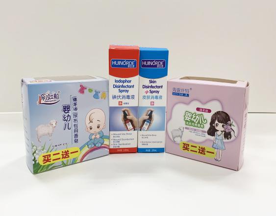 上海尿不湿包装盒、消毒液装盒、香皂纸盒包装